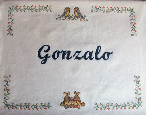 Se vende cuadro con el nombre de Gonzalo