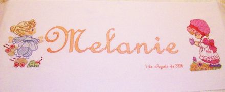 Cuadro para Melanie en punto de cruz