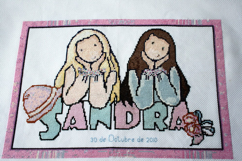 El nombre de Sandra en un diseño de Liliana Lois
