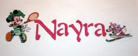 Nayra en punto de cruz